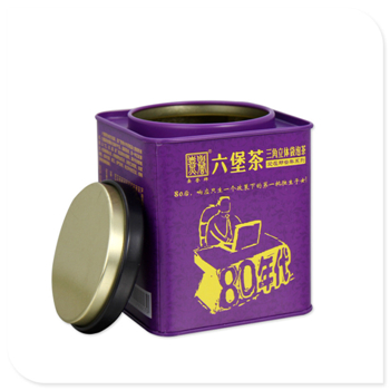 方形六堡茶葉鐵罐,內(nèi)塞蓋茶葉鐵皮罐生產(chǎn)